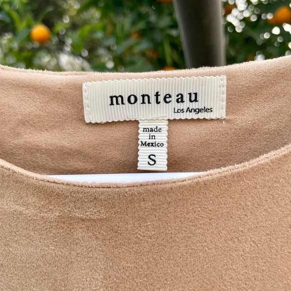 Classy Striped Dress, Suede Elbows, Perfect for Work - Picture 4 of 5